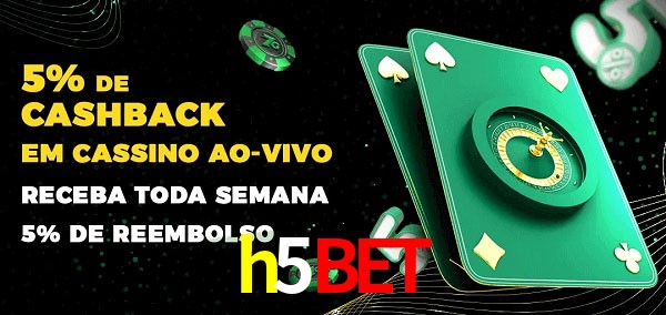 Promoções do cassino ao Vivo h5bet